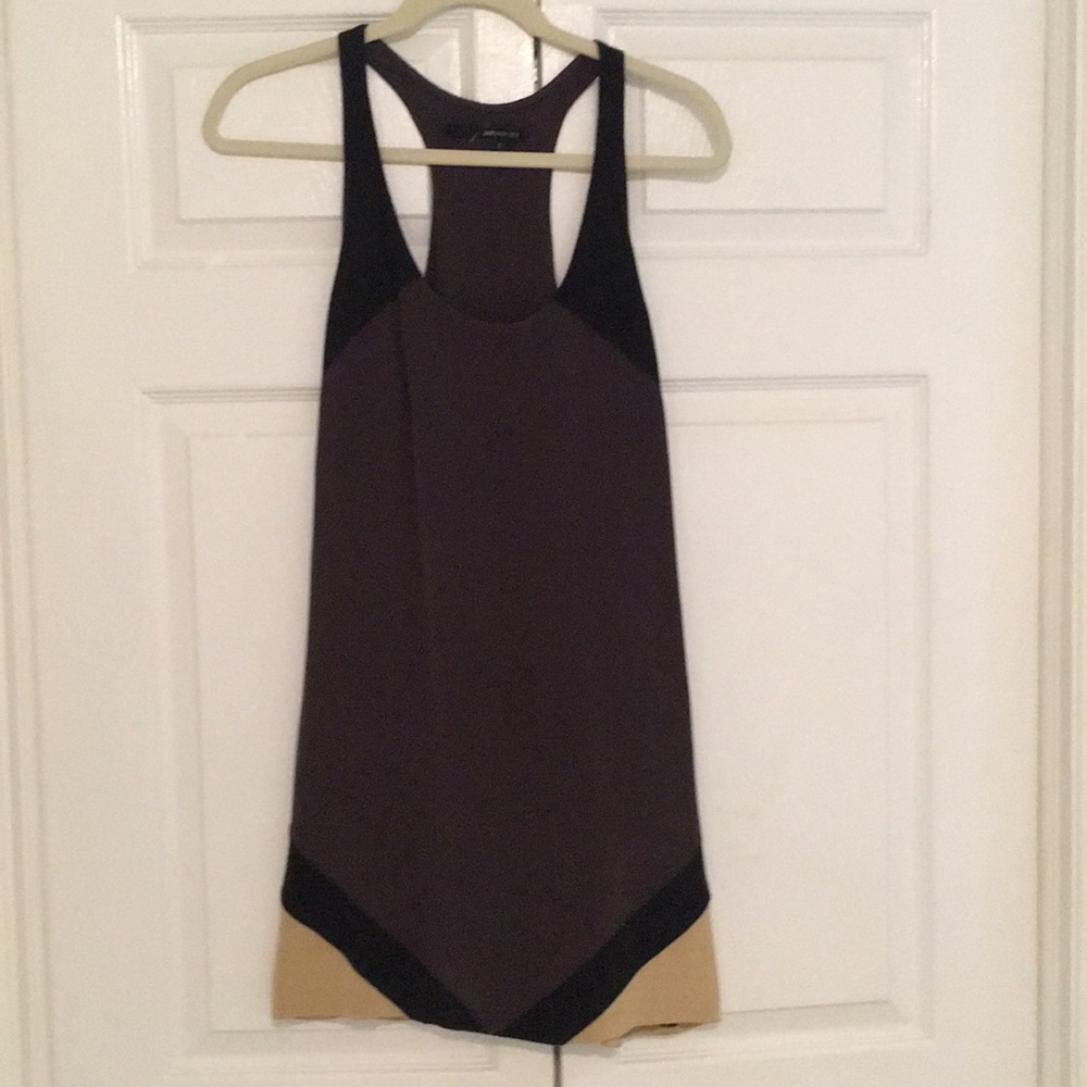 Jay Godfrey Brown/Black/Tan mini dress